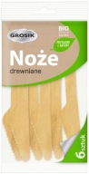 Jednorazové drevené nože GROSIK Bio, 6 kusov