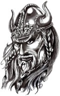NÁLEPKA VIKINGOV ​​NA HLAVU VIKING