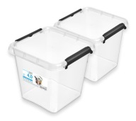 2x 4L nádoba s krytom Square SimpleStore 20x20x18[cm] organizér