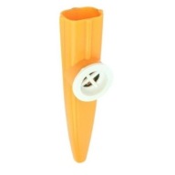 Plastový KAZOO oranžový, hračkársky nástroj pre deti