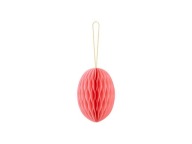 Dekorácia z medovníkového papiera Vajíčko, ružové, 12 cm
