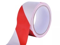VÝSTRAŽNÁ PÁSKA BIELA ​​A ČERVENÁ 80mm/100m
