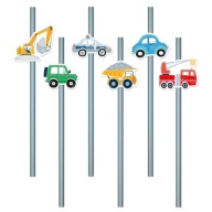 Slamky Tubusy Colorful Cars Cars Birthday 6 ks