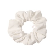 Vlasové elastické scrunchies scrunchies, matná biela, veľké ako hodváb, XXL