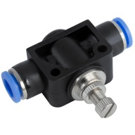 PNEUMATICKÝ KONEKTOR SYTIČ A SPÄTNÝ VENTIL REGULAČNÝ PRIETOK 6 mm
