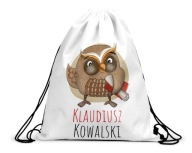 Taška na batoh do škôlky na topánky s názvom OWL