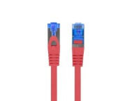 Patchcord - Ethernet sieťový kábel 0,5m cat.6A S/FTP, červený, Lanberg