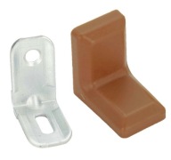 Kovový uholník fi4, krémovo hnedý, dub + plast, 4 ks.