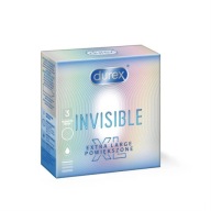 DUREX Invisible XL zväčšené KONDÓMY 3 ks