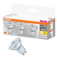 OSRAM 3x GU10 LED žiarovka 4,3W = 50W 350lm 2700K