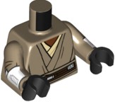 Lego New Torso Dark Tan Star Wars Robe sw1205 Mace Windu 973pb4710c01
