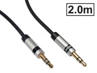 JACK kábel 3,5mm 3P TRS stereo zástrčka-zástrčka SLIM VITALCO 2m
