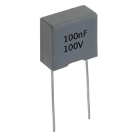 Kondenzátor MKT 100nF 100V 104j, rozstup 5mm