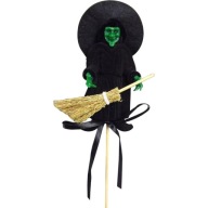Čarodejnica Spade Halloween Dekorácia Ornament