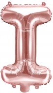 Fóliový balón písmeno I písmeno Rose Gold 35 cm