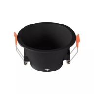 V-TAC GU10 zadlabávacie očko hlboké okrúhle čierne VT-925 3-ročná záruka