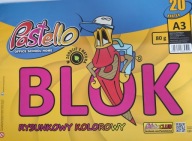 PASTELLO A3 farebný blok na kreslenie 80g 20 listov