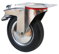 OTOČNÉ VOLANT KOLESO GUMOVÉ 85mm S BRZDOU