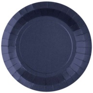 DEKORATÍVNE farebné papierové TANIERE NAVY BLUE x10