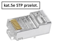 RJ45/8P8C zástrčka kat.5E STP krútená dvojlinka/lanko AWG24-26 priechodná 10ks