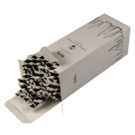BAREQ Slamky, čierne pruhy, 8x250, 100 ks, organický papier