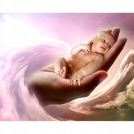 DIAMANTOVÁ MOZAIKA BABY NA RUKU KREATÍVNA VÝŠIVKA 30X40 CM