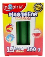Plastelína školská TMAVO ZELENÁ 15 tyčiniek 250g Inspiria 9905