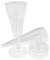 Plastové poháre na šampanské, 100 ml, 12 ks