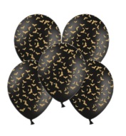 BALÓNY HALLOWEEN Netopiere 30cm pastelovo čierne