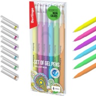 Brilantné neónové gélové pero 0,8 mm, 6 farieb