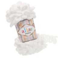 Puffy priadza - 55 Biela
