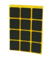 Protišmykové podložky fi 25x25 čierne - 12 ks