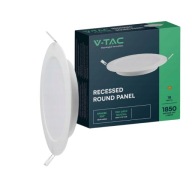 V-TAC LED panelové vstavané prémiové stropné svietidlo 18W okrúhle fi220 6500K 1980lm