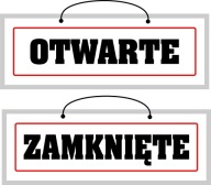 Laminovaný nápis OTVORENÉ/ZATVORENÉ - 8,5x28 cm