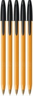 BIC ORANŽOVÝ ORIGINÁL JEMNÝ GULIČKOVÝ ČIERNY 5 KS.