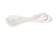 Káblový kábel s PVC zástrčkou, 3 m, priehľadný