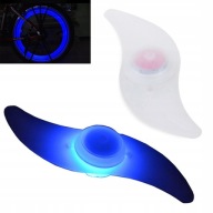 LED osvetlenie bicykla na lúčoch, lampa, batéria, MODRÁ FARBA