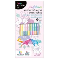KIDEA TROJUHOLNÍKOVÉ CECILY, OBOJSTRANNÉ, PASTELOVÉ, 24 FARIEB