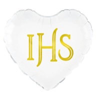 Balónik srdiečko sväté prijímanie IHS 45 cm na HEL