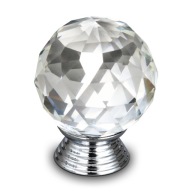 KRIŠTÁĽOVÝ DIAMANTOVÝ BIELY NÁBYTOK ÚCHYTKA fi30