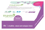 Hygienické tyčinky Masmi. štuple do uší zo 100% organickej bavlny pre bábätká, 60 ks