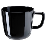 IKEA BACKIG Hrnček 35 cl ČIERNA 1 ks.