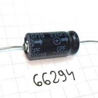 Elektrolytový kondenzátor 220uF 16V 9x19 axiálny