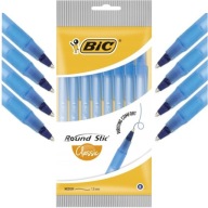 Sada okrúhlych klasických BIC modrých tradičných pier, 0,4 mm, 8 kusov