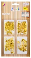 Šijacie špendlíky Classic Universal Gold Mix Veľkosti Pevné 100 ks
