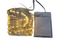 100 LED DRÔTOVÝCH SVIETIDIEL, NA BATÉRIU, TEPLÉ BIELE