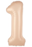 FÓLIOVÝ BALÓN ČÍSLO 1 KARAMELOVÁ BÉŽOVÁ-100CM-2011