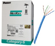 SIEŤOVÝ KÁBEL CAT.6 SKÚTENÝ PÁR, NEtienený UTP PVC V METROCH NETKEY