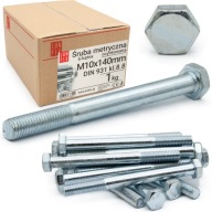 M10x140 Skrutka metrická šesťhranná DIN 931, pozinkovaná, s kľúčom, trieda 8.8, 1 kg