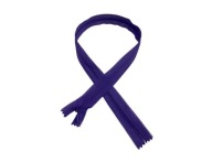 Zips, SAMOSTATNÝ Zips, KRYTÁ ČIPKA, 40cm, FIALOVÁ